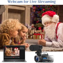 دوربین فیلم برداری کمری مدل 4K 56MP UHD with Night Vision WiFi 18X