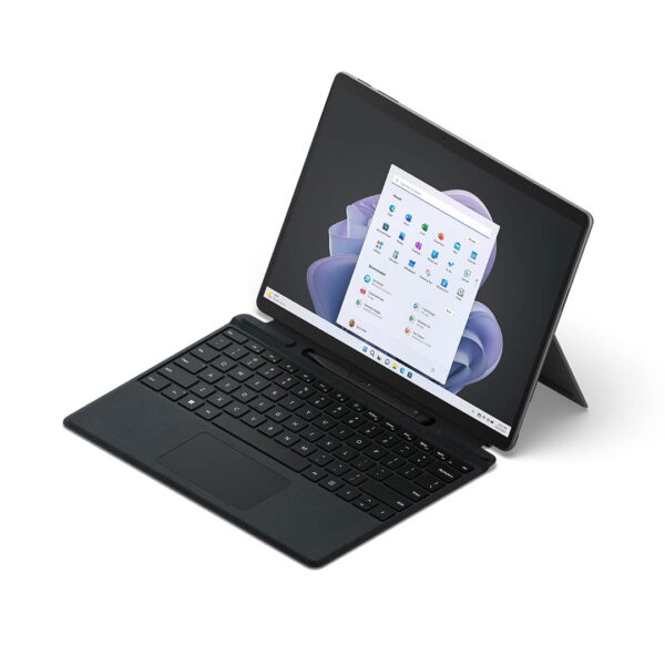 تبلت مایکروسافت مدل Surface Pro 9-i5 1235U ظرفیت 256 گیگابایت و رم 8 گیگابایت به همراه کیبورد Signature Black و قلم Slim Pen 2