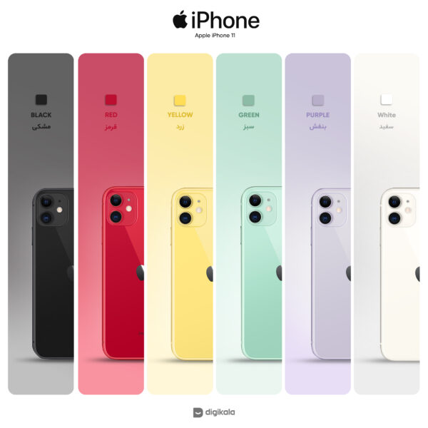 گوشی موبایل اپل مدل iPhone 11 تک سیم‌ کارت ظرفیت 64 گیگابایت و رم 4 گیگابایت - نات اکتیو